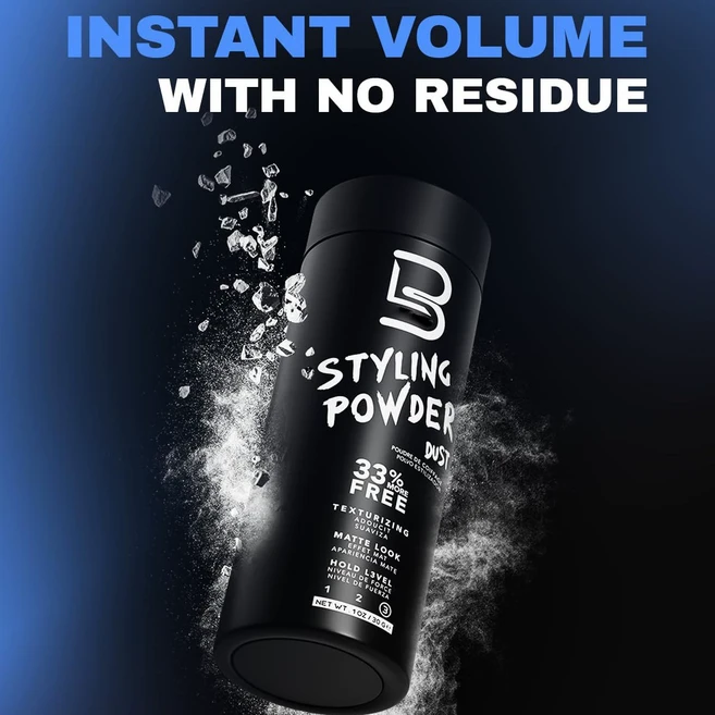 헤어 스타일링 파우더 30g 남자 볼륨업 무광 텍스처 파우더 유분기 고정력, 3개, 30ml