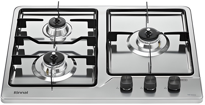 린나이 빌트인 쿡탑 가스레인지 3구 자가설치, LNG, RBR-S6201D