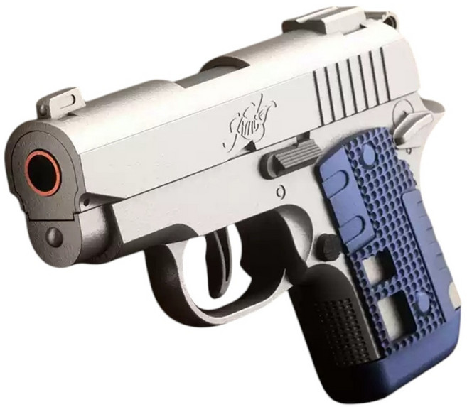 UB 미니건 시리즈 콜트 글록 데저트이글 너프건 자동연사 탄피배출, 미니 콜트 실버블루, 1개