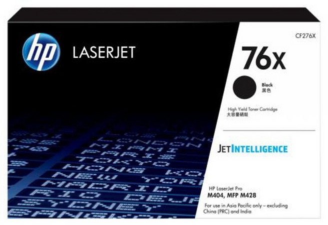 HP Laserjet Pro M428fdw 정품토너 검정 CF276X 10000매 NO.76X 사용 가능기종 M404dn M428fdn M404dw M404n, 1개