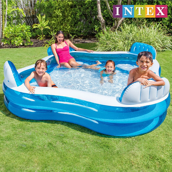 인텍스 스윔 라운지풀 56475 인텍스풀장 물놀이 유아풀장 어린이풀장 야외풀장 볼풀장 풀장튜브 보트 튜브 잔디풀장, 스윔 라운지풀장 56475, 1개