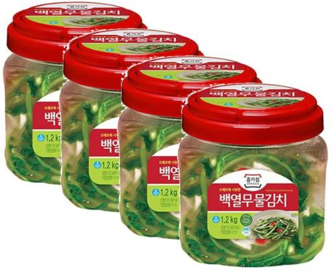 종가 종가집 아삭 백열무물김치(PET), 1.2kg, 4개