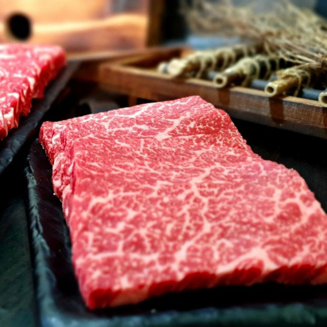 오땡 소고기 구이용 호주산 와규 냉장 살치살 400g 수입산 스테이크 시즈닝 와사비 증정, 1개