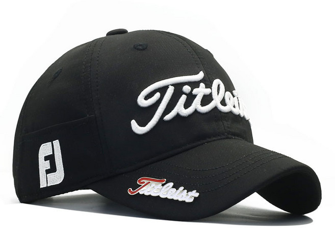 골프 야구모자 남녀공용 자수 볼캡 햇빛차단 아웃도어 스포츠 마크 패션모자, 1개, 블랙