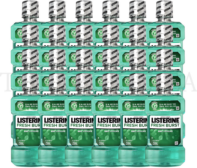리스테린 후레쉬 버스트 구강청결제, 250ml, 24개