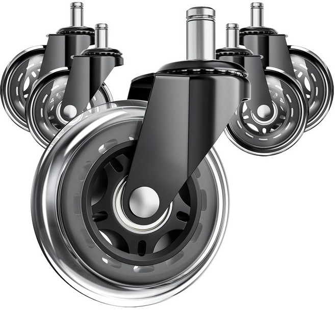 엠파이어 무소음 의자바퀴 우레탄 투명 링형 3인치 5개 D2L1122, (75mm)3인치D2L1122
