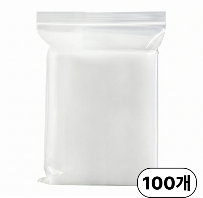 집으로프레시 질긴 두꺼운 지퍼백, 1개, 100개입, 대(L)