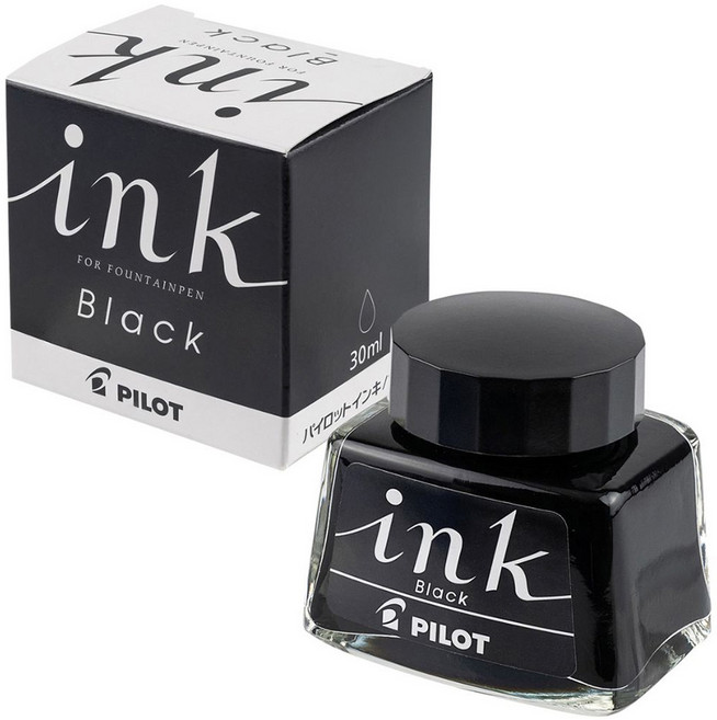 PILOT 만년필 병잉크 30ml, 1개, 블랙 (PILOT 병잉크 30ml)