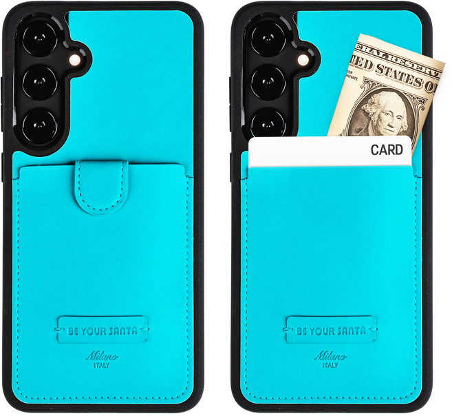 비유어산타 심플한 카드 수납 이태리 원단 갤럭시 S22 울트라 S22 플러스 리얼세이프 밀라노