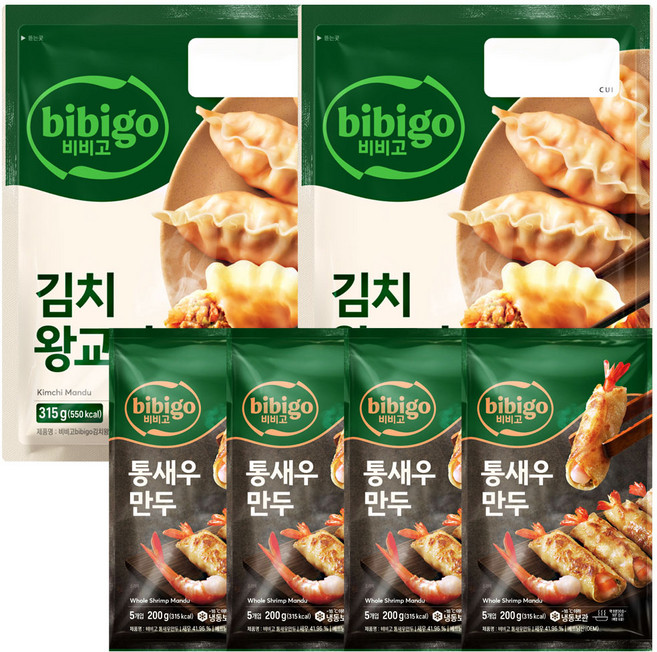 비비고만두(통새우만두 200g 4+김치왕교자 315g 2), 1개