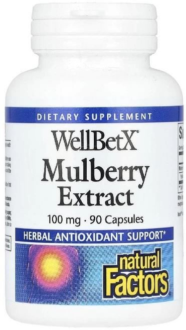 내추럴팩터스 WellBetX 멀베리 추출물 100mg 캡슐 90정, 1개 - 쿠팡