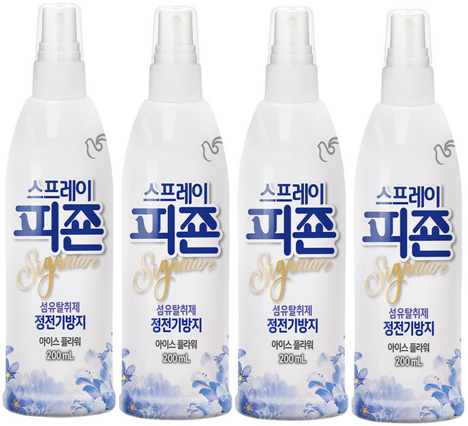 피죤 리치퍼퓸 스프레이 섬유탈취제 섬유 탈취제 본품, 4개, 200ml