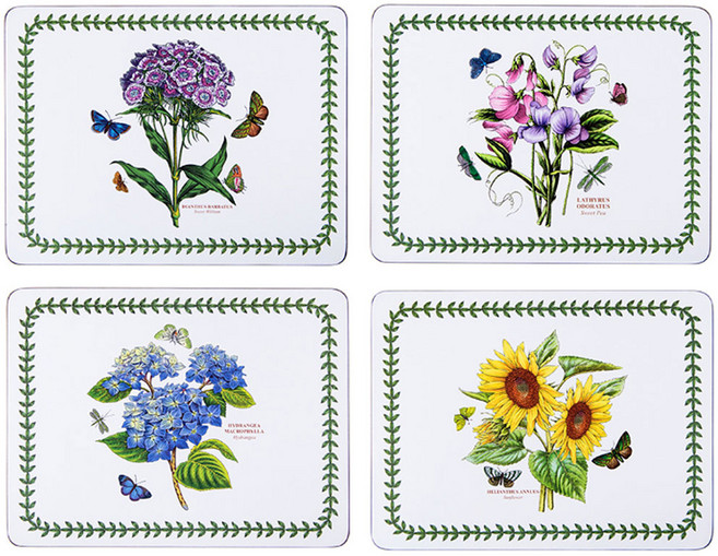 포트메리온 보타닉가든 식탁 매트(중) HM형 33cm C세트 4p 식탁매트 코르크재질, 화이트, 1세트