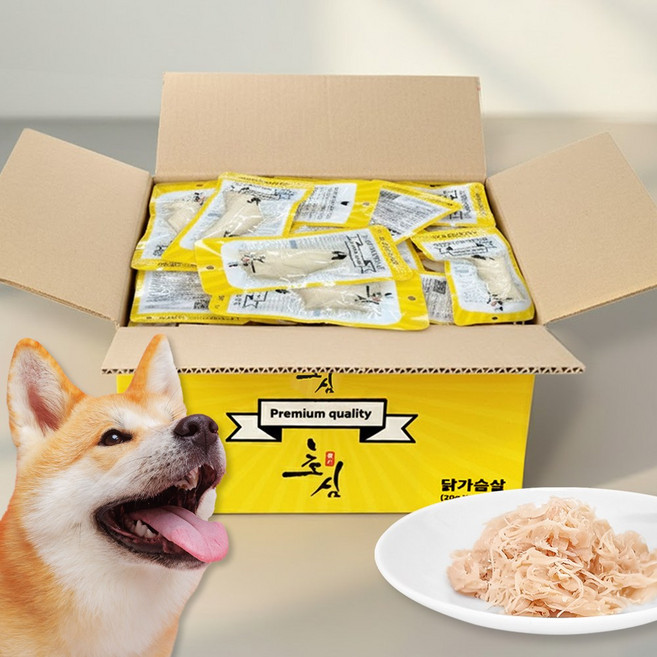 초심 반려동물 통살 간식 100개입, 닭가슴살, 2kg, 1박스