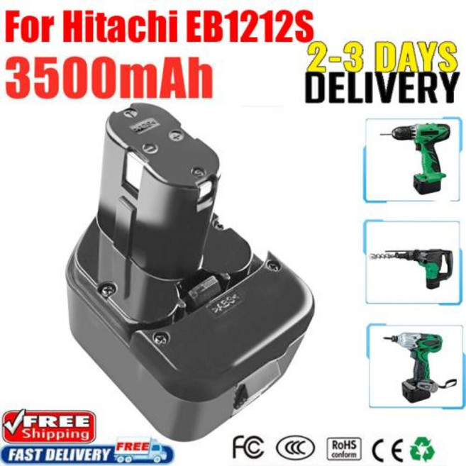 Hitachi용 충전식 배터리 무선 드릴 배터리 EB1214S EB1220BL EB1212S WR12DMR CD4D DH15DV C5D 3500mAh 12V, 6)1 picec batter, 러시아