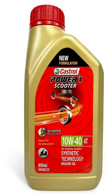 Castrol 機車引擎機油, 1個, POWER 1 SCOOTER 10W40 800ml
