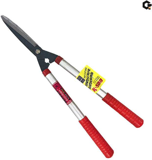 국산 화신 양손 조경가위 전정 전지 잔디 원예 550mm K-500, 1개