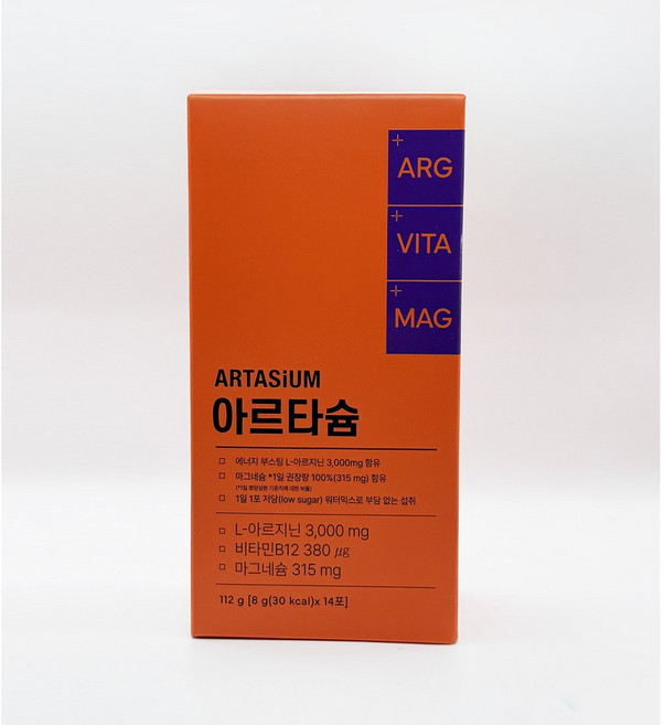 럭키클로버 체력부스터 L 아르기닌 마그네슘 비타민B12 아르타슘 14p, 1개, 14회분