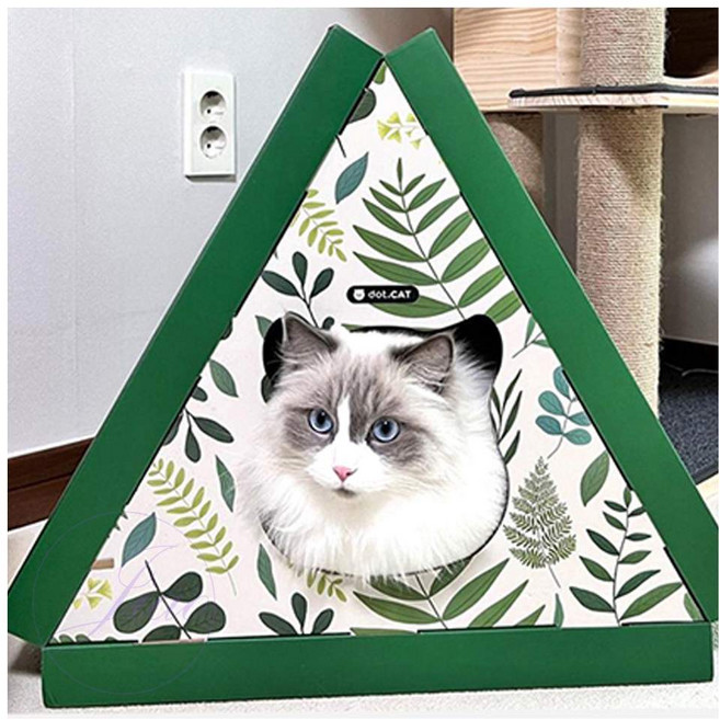 로즈밀 고양이스크래쳐 삼각 숨숨집 보타닉가든 고양이발톱관리 고양이하우스스크래쳐