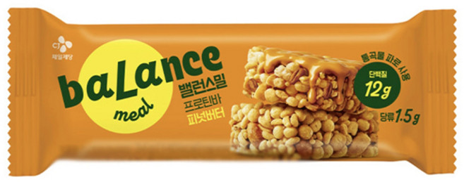 CJ 밸런스밀 프로틴바 피넛버터, 34g, 9개