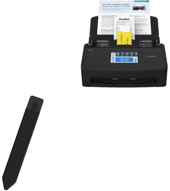 ScanSnap iX1600 사진 및 문서 스캐너와 호환되는 BoxWave 스타일러스 파우치 포르타파우치 펜 스타일리 홀더 캐리어 휴대용 셀프 접착제 제트 블랙, ScanSnap iX1600 사진 및 문서 스캐너와 호