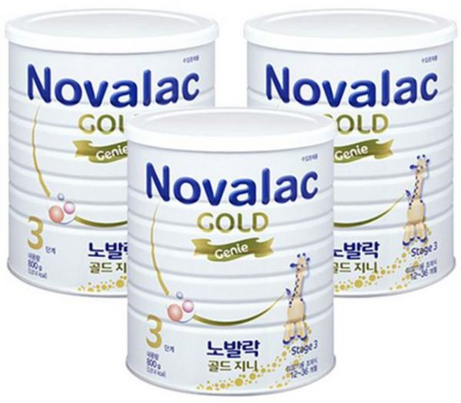 노발락 골드 지니 분유, 3개입, 800g