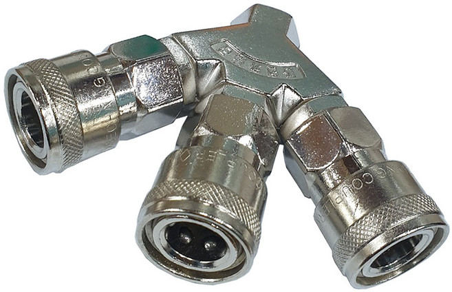 에어 카플러 콤프레샤 호스 카플링, 3구, 1개