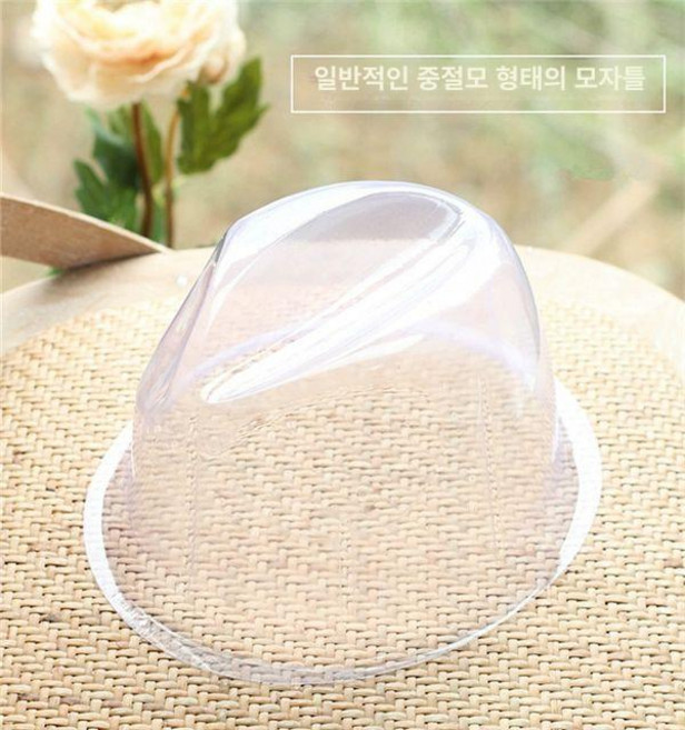 플라스틱 모자 홀더 각잡기 정리 투명 브래킷 회전판, M 56-58cm, 1개, 일반적인 예복 모자 성인 표준 57cm