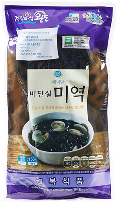 금복식품 비단실미역 150g 초사리 완도산 어린미역 햇미역 미역국용, 1개