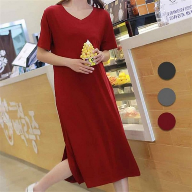 [오앤디샵] A라인 웨어 봄 원피스 드레스 롱 루즈핏 반팔 여름 홈