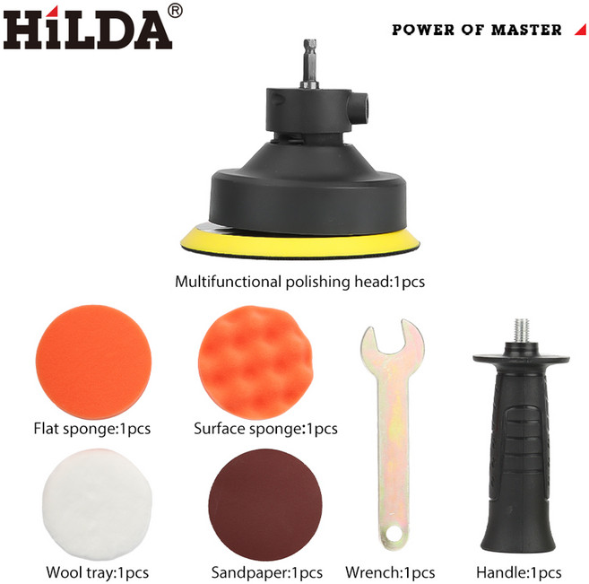 HILDA 자동차 폴리 셔 기계 무선 전기 연마 왁스 도구 페인트 스크래치는 무선 자동 폴란드어 왁싱 기계를, 01 HT444, 1개