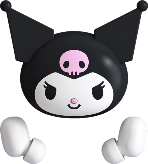 산리오 무선 블루투스 이어폰 블루투스 5.3 무선충전지원, 쿠로미, CHA-BES20