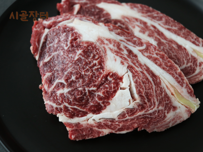 시골장터 [서현] 냉장) 투뿔 한우 등심, 1개, 300g