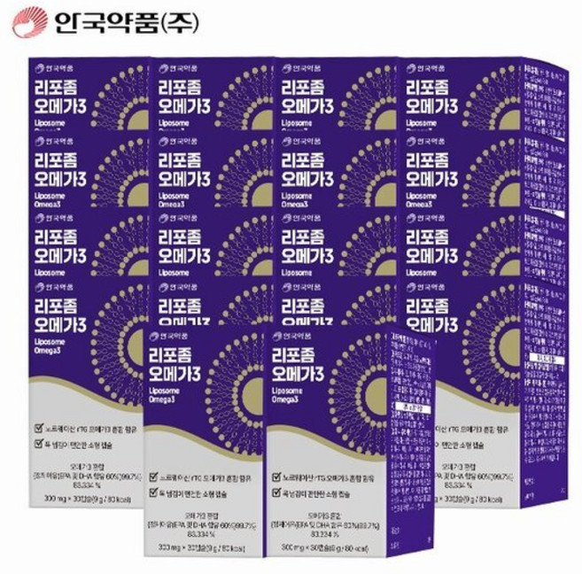 D_[안국약품] 리포좀 rTG오메가3 30캡슐X18박스(18개월분), 30정, 18박스