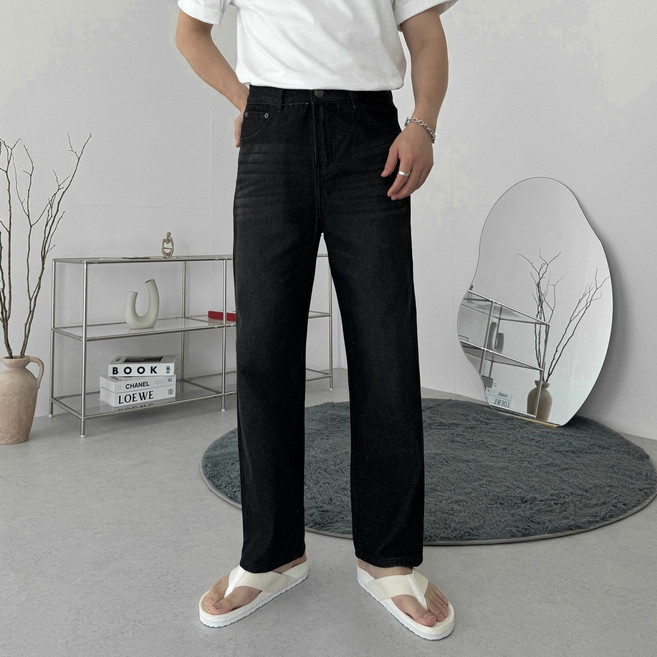 다이나믹피플 남자 워싱 세미와이드 데님팬츠 빅사이즈 청바지 28~42인치