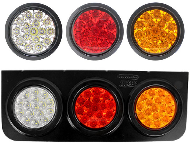 가민 데루등 후미등 LED 테일램프 브레이크등 덤프트럭 화물차 24V 후진등, LED 프레임 (철판), 1개