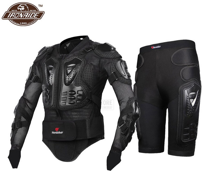 오토바이 자켓 모토 크로스 레이싱 보호 장비 5XL, Black Set 1, 1개