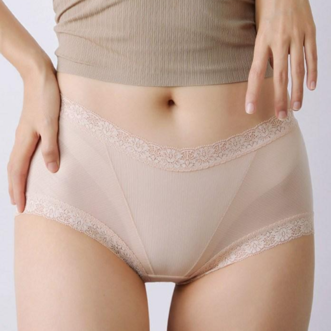 Pink Lady 台灣製涼感內褲：冰花戀紗 輕柔透氣中高腰包臀內褲, 玫紅