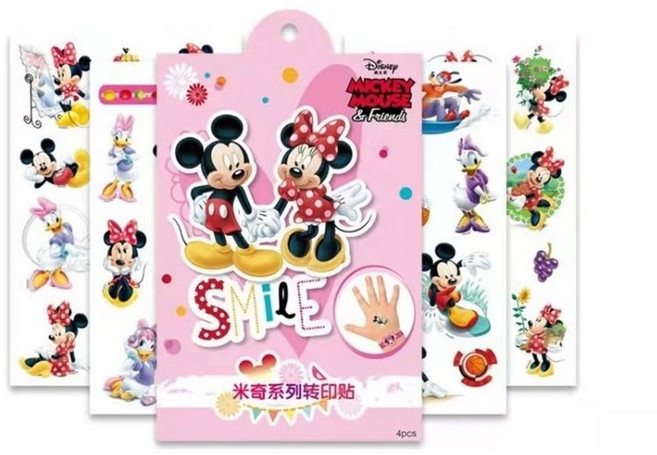 조하네샵 디즈니 캐릭터 어린이 판박이 스티커 14종 타투 마스크 스티커 프린세스 겨울왕국, 미키와친구들, 1개