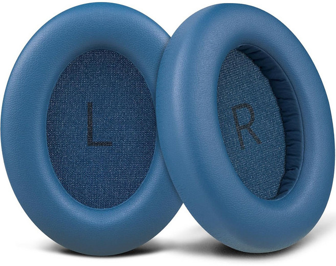 SOULWIT 교체용 이어패드-호환 모델 원모어 1MORE SonoFlow/SonoFlow SE 헤드폰 호환 부드러운 단백질 가죽 및 소음 차단 폼 포함 1쌍, Blue, 1세트, PL