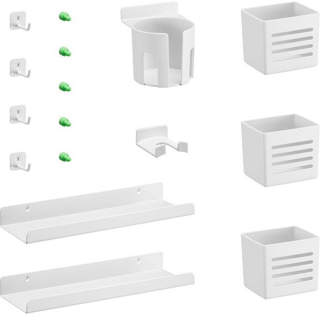 [감씨]감씨 페그 보드 타공판 전용 악세서리 Set 타공판 액세서리 16종 1세트, 화이트 ACC002P1, 상세페이지 참조