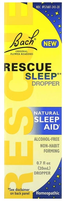 Bach 오리지널 플라워 레미디즈 Rescue Sleep 스포이트 천연 수면 보조제 20ml(0.7fl oz) BAC-40081, 1개, 20ml - 쿠팡