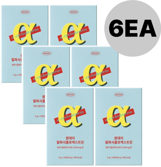 데이즈온 원데이 알파CD 알파시클로덱스트린 + EX자사사은품(스펀지수세미 포함), 6개, 42g