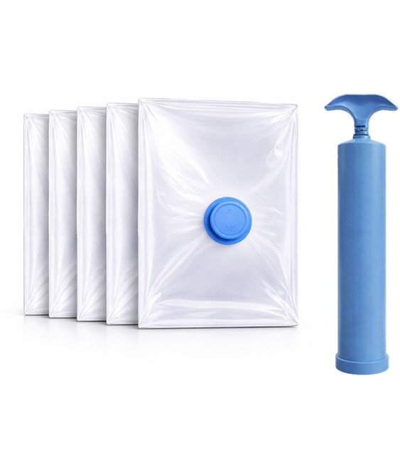 아크디 진공 이불 의류 압축팩 펌프 포함, 1세트, 5개입