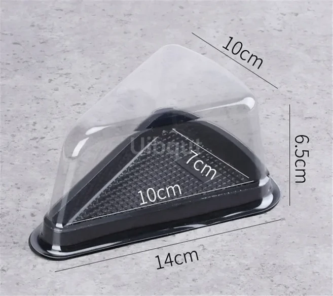 골드 블랙 투명 타원형 플라스틱 케이크 무스 포장 상자 컵케익 치즈 페이스트리 크림 컨테이너 결혼식 축, 27 100pcs 14x10xH6.5cm