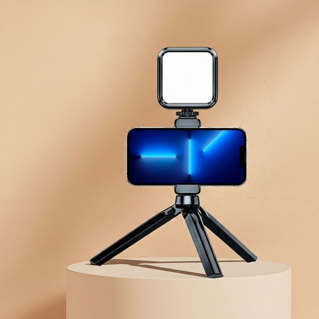 휴핏트 휴대용 촬영 셀카 집게형 LED 3색 휴대폰 조명, 1개, 포켓 라이트