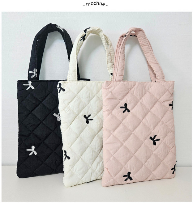 [모크네] 시원여름 아담실속 미니누빔 손목핸디백