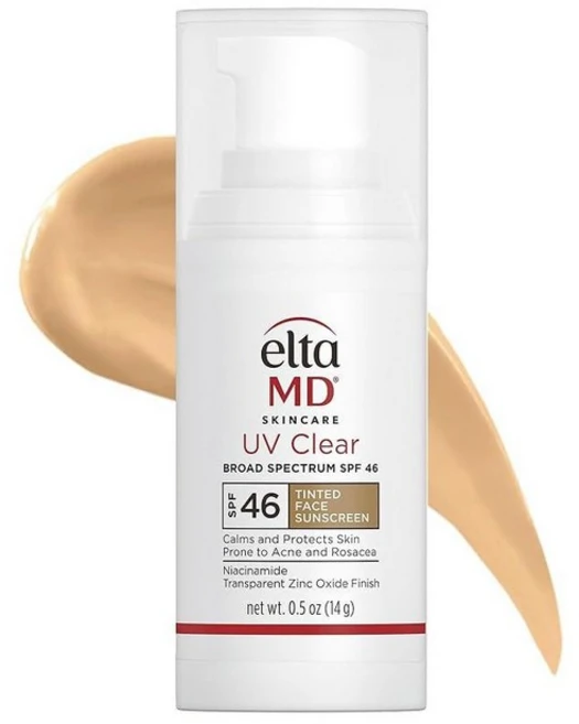 EltaMD UV 클리어 틴트 페이스 자외선 차단제 SPF 46 오일 프리 틴트 모이스처라이저 산화 아연 함유 피부과 전문의 추천 자외선 차단제 14.2g(0.5온스), 틴트 14.7g(0.5온스), 1 - 쿠팡