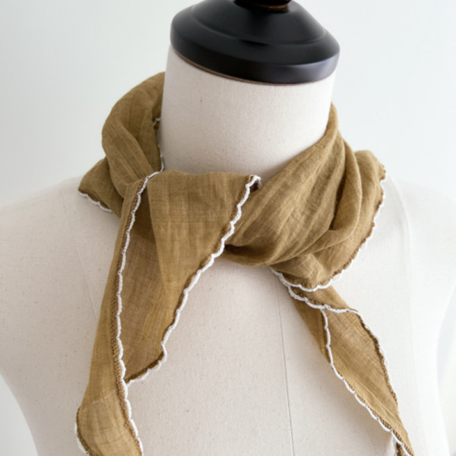 100수 면스카프 목손수건 여성스카프 여름 여자 레이스 목스카프 자수 봄 가을 간절기 미니 삼각 작은 짧은 쁘띠 국내산