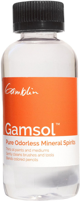 [갬블린] 갬솔 GAMSOL 미네랄스피릿 붓세척액 유화기름, 250ml, 1개